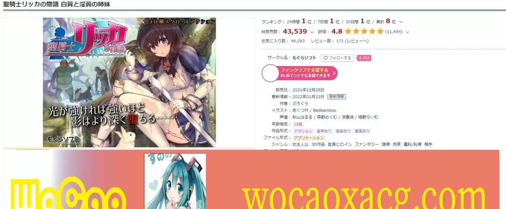 [年度3D大作]圣骑士莉卡物语：白翼与银翼的姐妹 V1.22 精翻汉化步兵版+存档[4.5G/百度]』