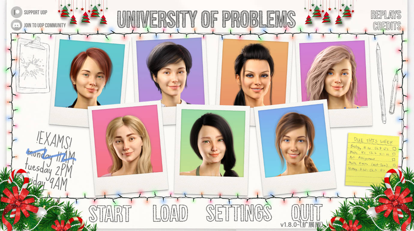 【欧美SLG/汉化/动态】学院情缘v1.8.0 University of Problems 汉化版【PC+安卓/17.2G/更新】