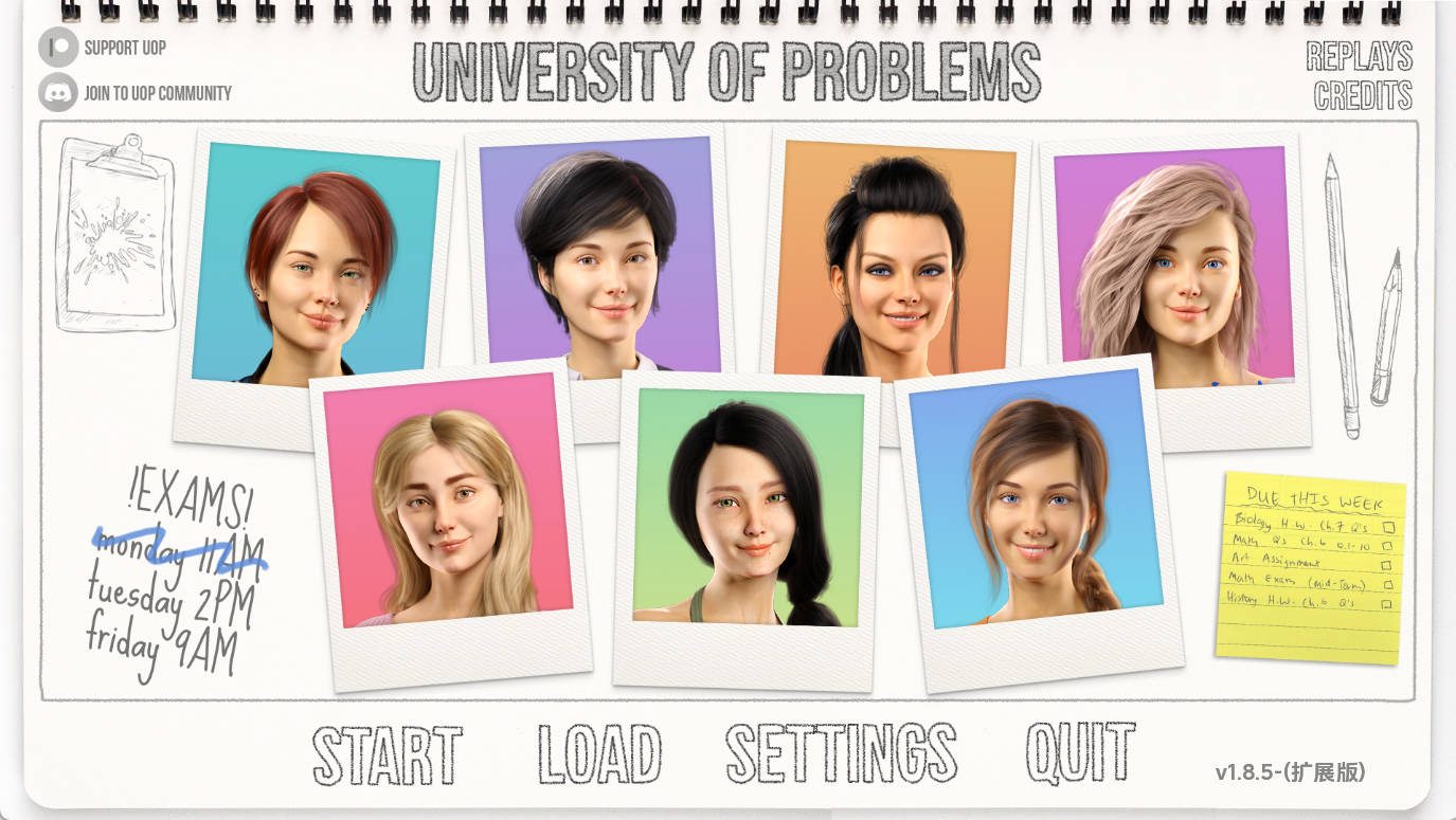 学院情缘 v1.8.5 汉化下载 - 精品SLG 校园恋爱 PC/安卓