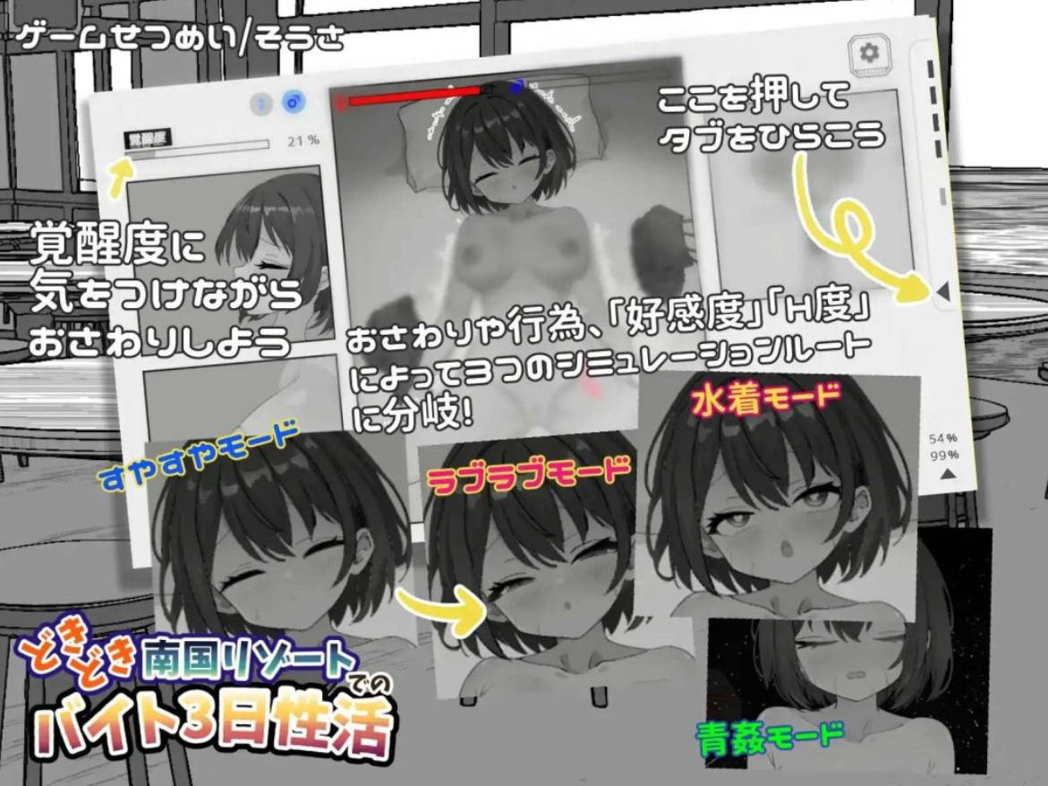 心跳加速：南国度假村的打工三日性活（PC+安卓 官中 SLG 动态）